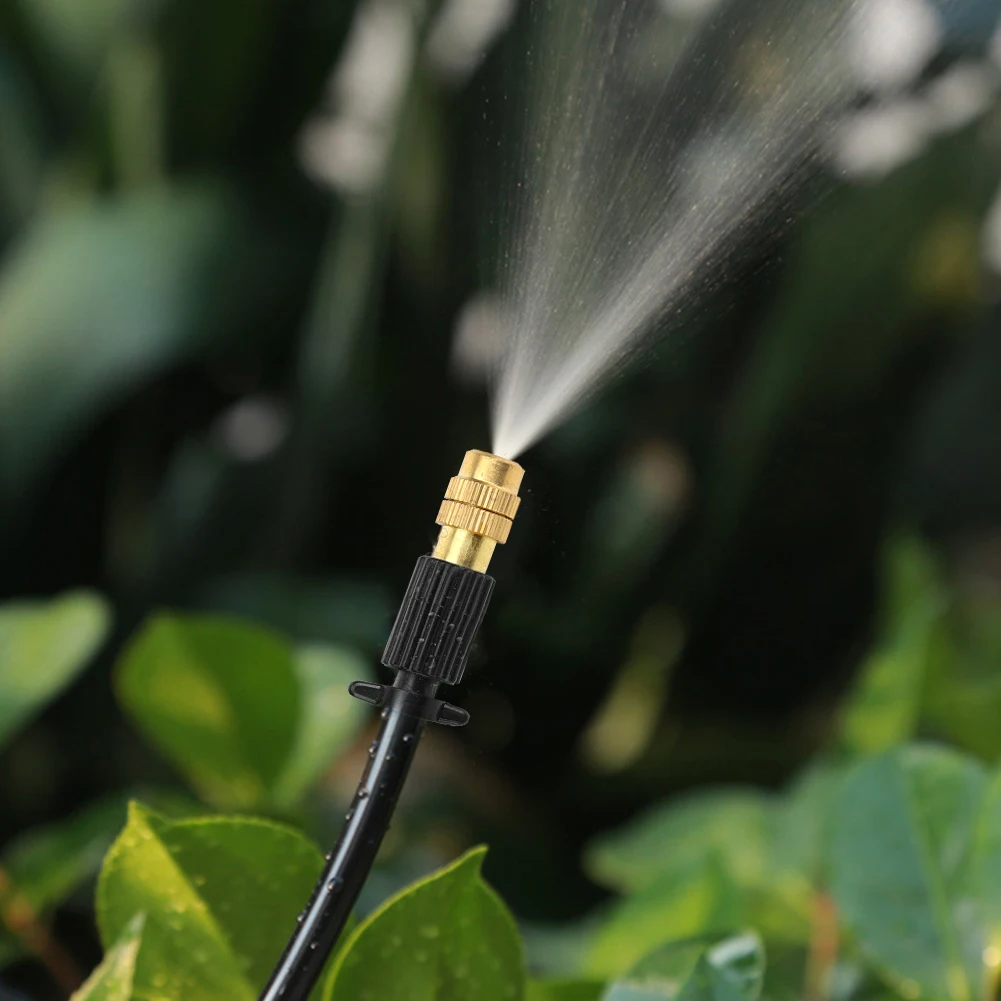 

5pcs Adjustable Thread Copper Water Sprinkler Head Automatic Spray Tip Nozzles Nebulizer 4/7 Pipe Watering Irrigation System