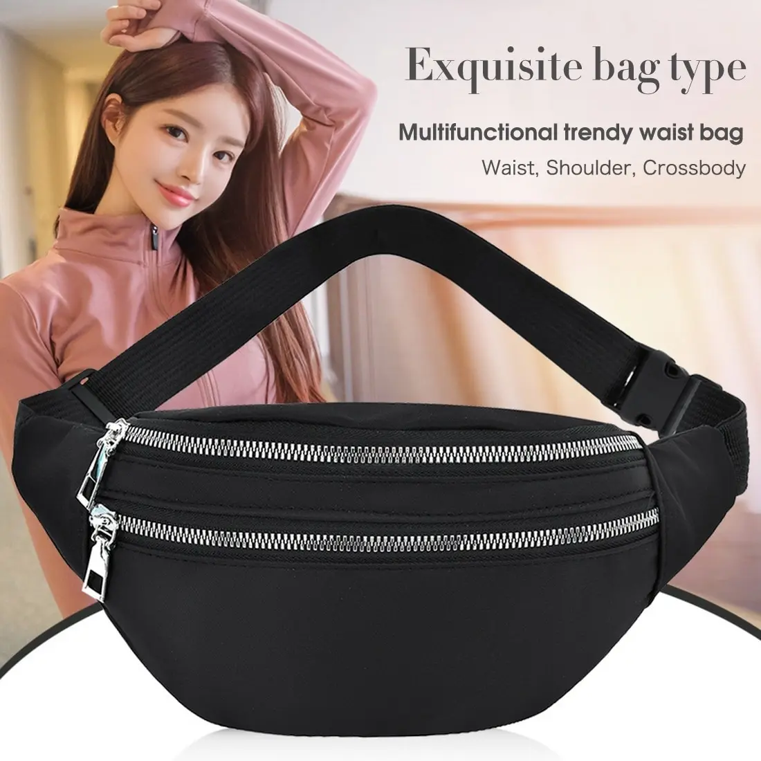 

Litthing 2020 New Waist Bags for Women Waterproof Waist Bags Ladies Fashion Bum Bag Travel Crossbody Chest Bags Unisex Hip Bags