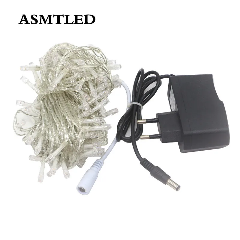LED String Light 10M 20M 30M 50M 100M Xmas Holiday With DC12V Power Supply Christmas Decoration Lights Warm white RGB Blue | Лампы и