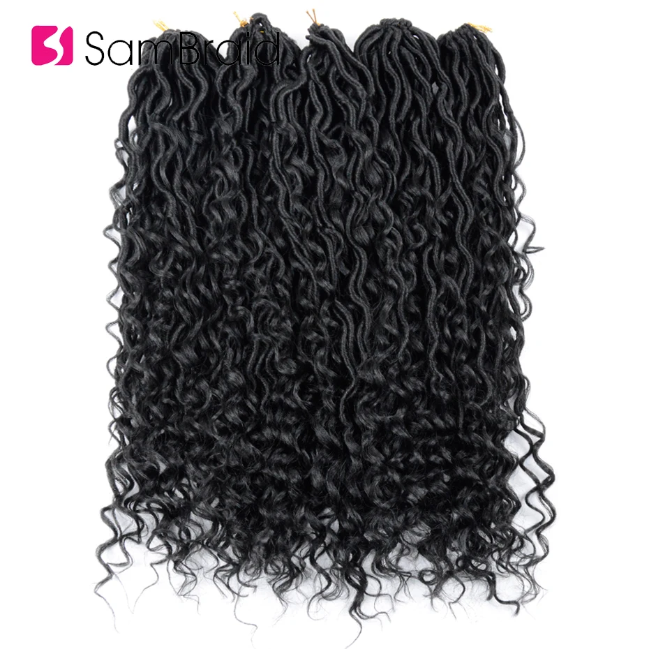 Самкоса 18 дюймов Бохо крючком косы грязный искусственный кудрявый Locs