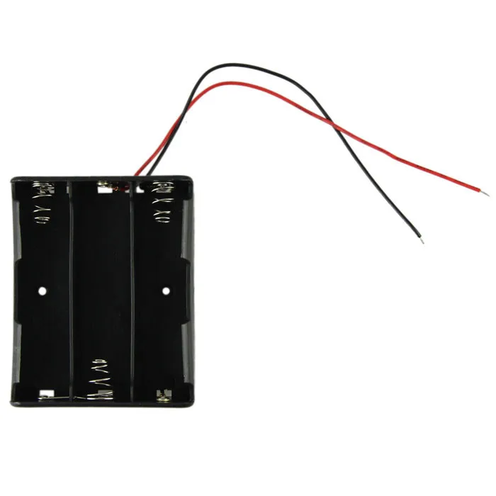 Чехол для хранения аккумуляторов держатель 3x18650 перезаряжаемых черный с 3