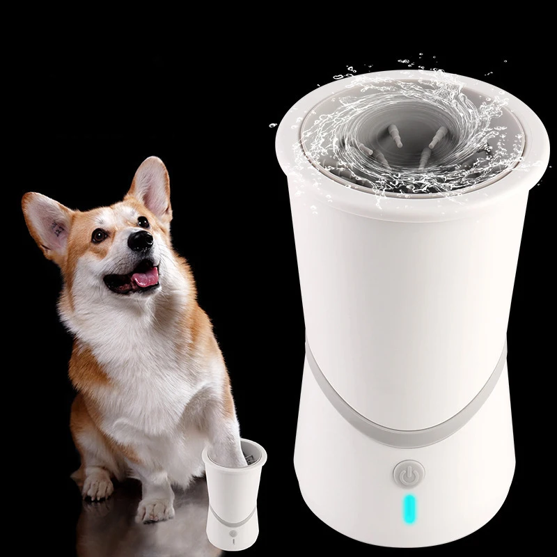

1pc Dog Paw Cleaning Cup Full Automatic High-Efficient Cat Feet Washing Brush Detachable No Dead Angle Cat Paws Cleaning Bucket