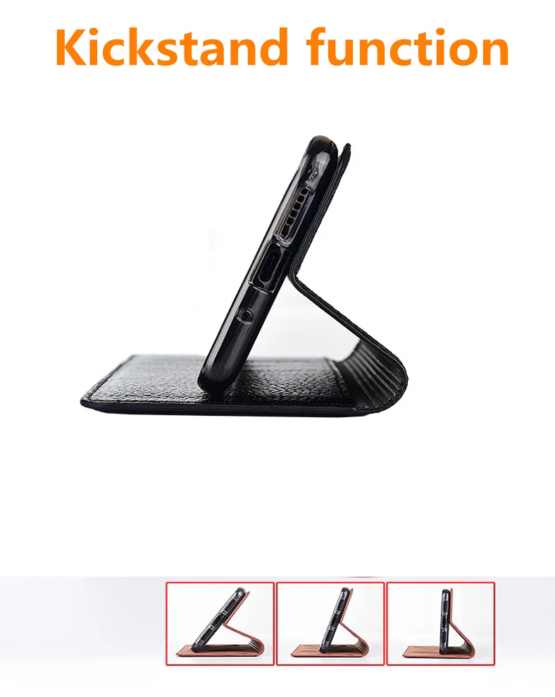 Чехол-бумажник из натуральной кожи держатель для карт телефона чехол-книжка Redmi