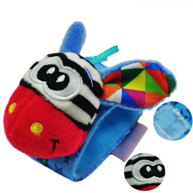 

0-3 Years Old Baby Wrist Band Bell Cartoon Animals Hand Bell Plush Toy Maternal And Child Supplies Rattle Toy For Children Gift