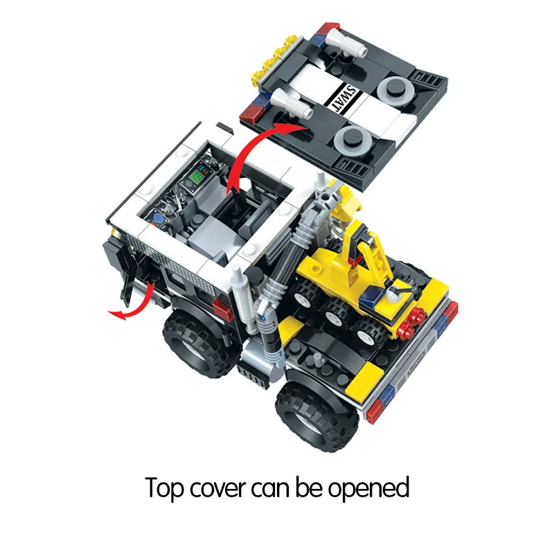 842 шт. городская полиция SWAT строительные блоки для грузовиков &quotсделай сам&quot