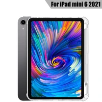 tablet case for apple ipad mini 6 2021 8 3 pen tray soft shell tpu cover transparent protection bag capa sleeve mini6 cases