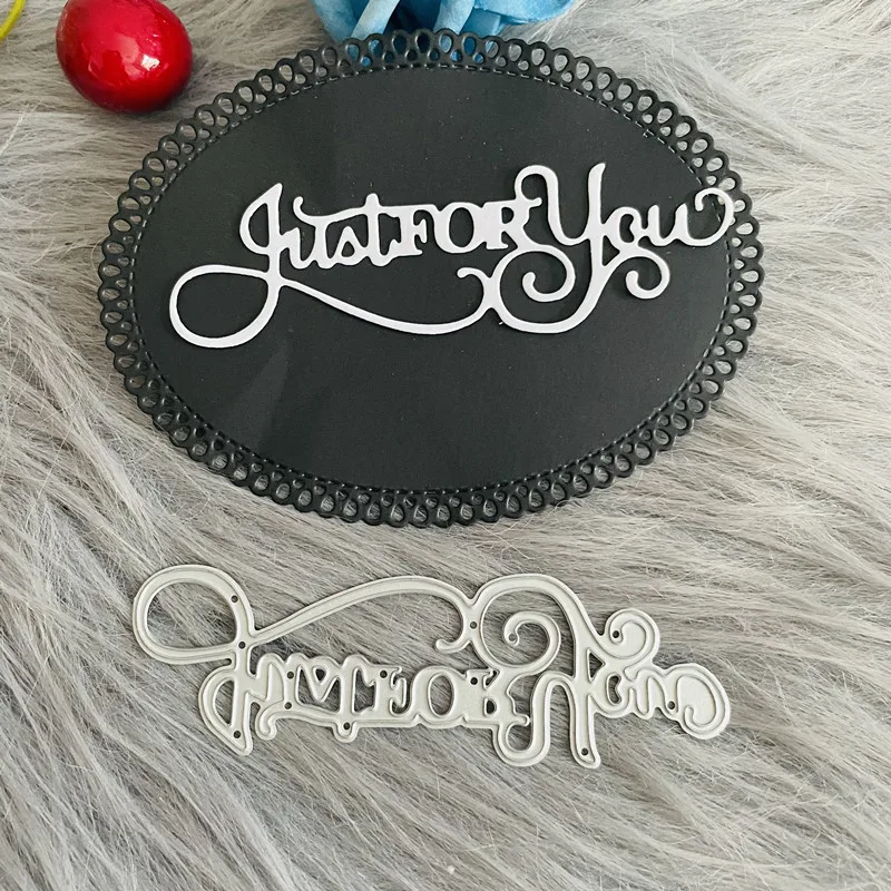 

just for you birthday get well english word Metal Cutting Die Stencil For DIY Scrapbooking Paper/photo Cards Embossing Dies