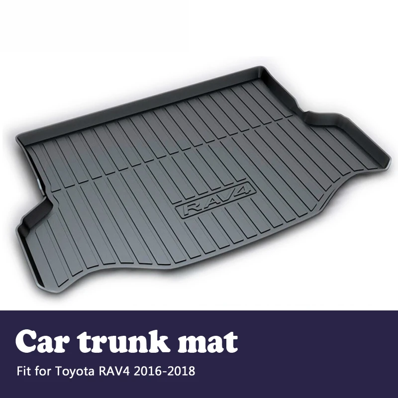 

Car Trunk Carpet Cargo Liner Floor Mats For Toyota RAV4 2018 2017 2016 Vehicle Trunk Luggage Tray Anti Kick Floor Mat