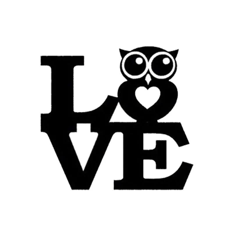 

13CM*13CM Creative windowtoon Owl LOVE Personalized Fashion Vinyl Decals