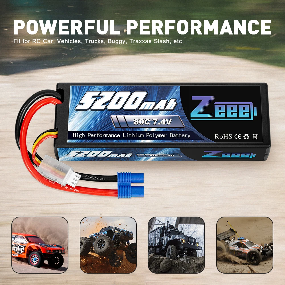 2 блока zeee 74 v 5200mah 80c 2s lipo аккумулятор жес