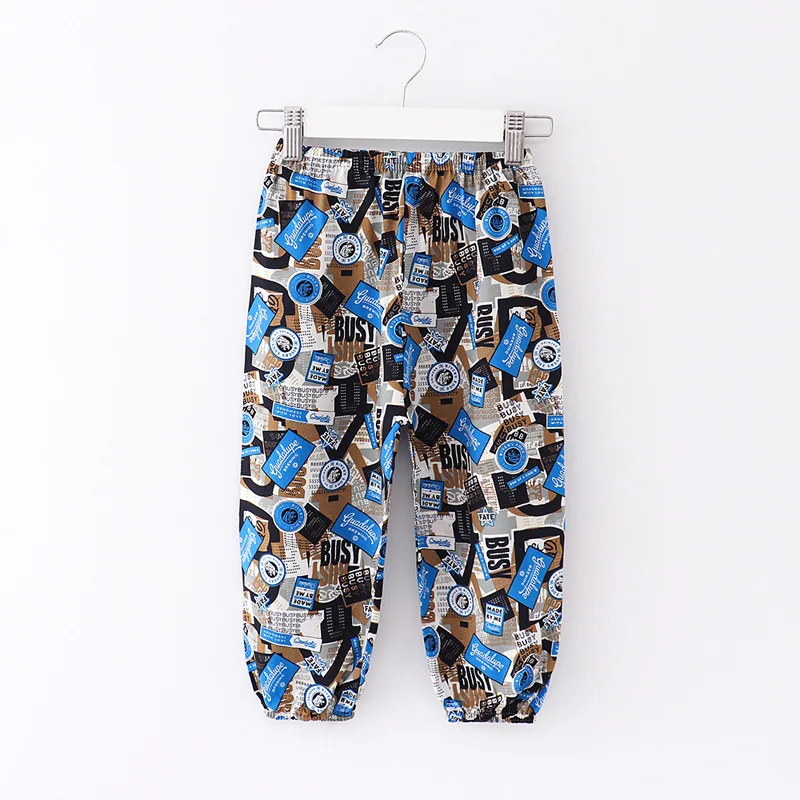 Летние брюки для маленьких девочек и мальчиков Детские повседневные свободные