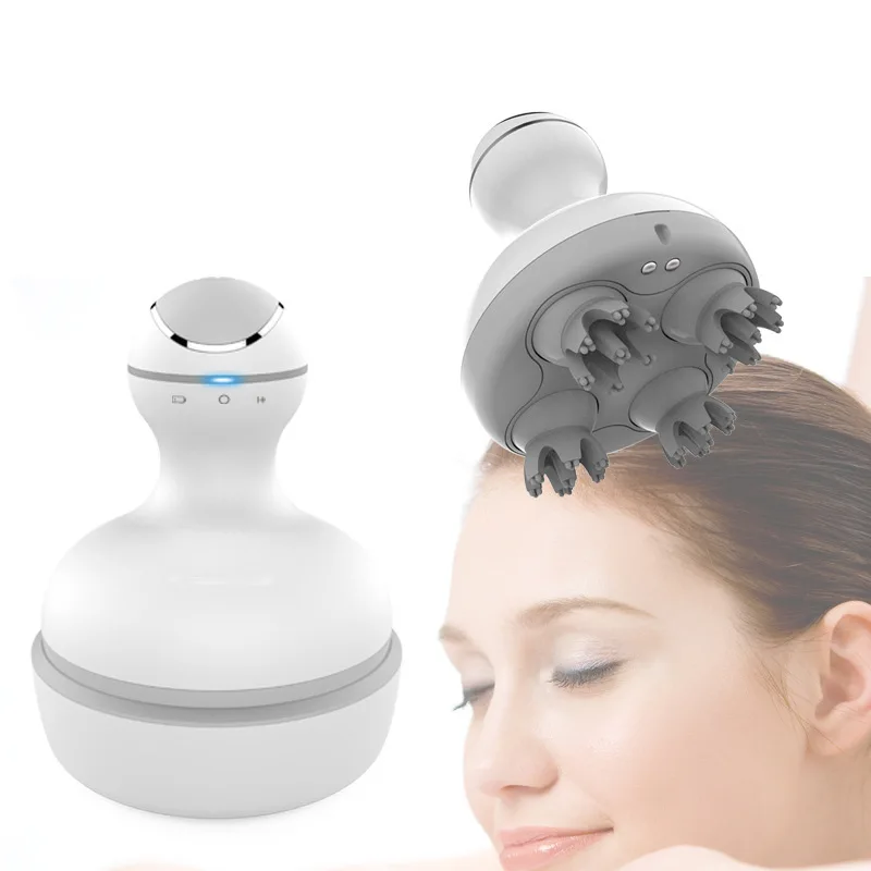 

2021 New 3D Waterproof Electric Head Massager Wireless Scalp Massage Promote Hair Growth Body Deep Tissue Kneading Vibrating