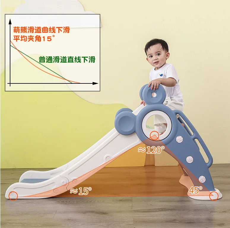 

Simple Children's Indoor And Outdoor Household Folding Slide With Stairs Multi Functional Kindergarten Children's Slide Toys
