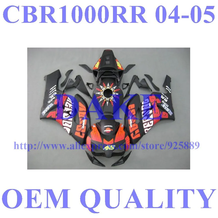 

Injection Fairings for HONDA CBR1000RR 04 05 DAKE CBR1000 2004 2005 CBR 1000RR 04 05 DAKE black fairing kits #633STF