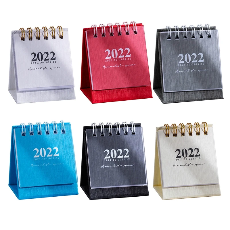 

2022 Office School Supplies Yearly Organizer Simple Desk Calendar Minimalist Space Series Ins Dual Daily Schedule Table Planner