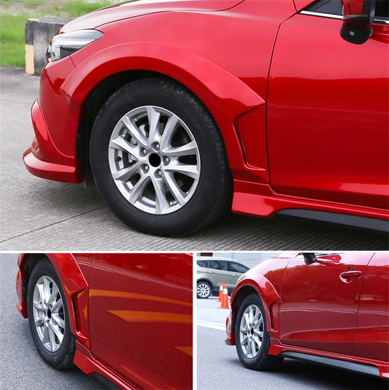 Подходит для mazda 3 обвес крыла 15 16 17 18 19 лет седан Воздухозаборники вентиляционные крышки автомобиля refitt широкий кузов аксессуары 4 шт