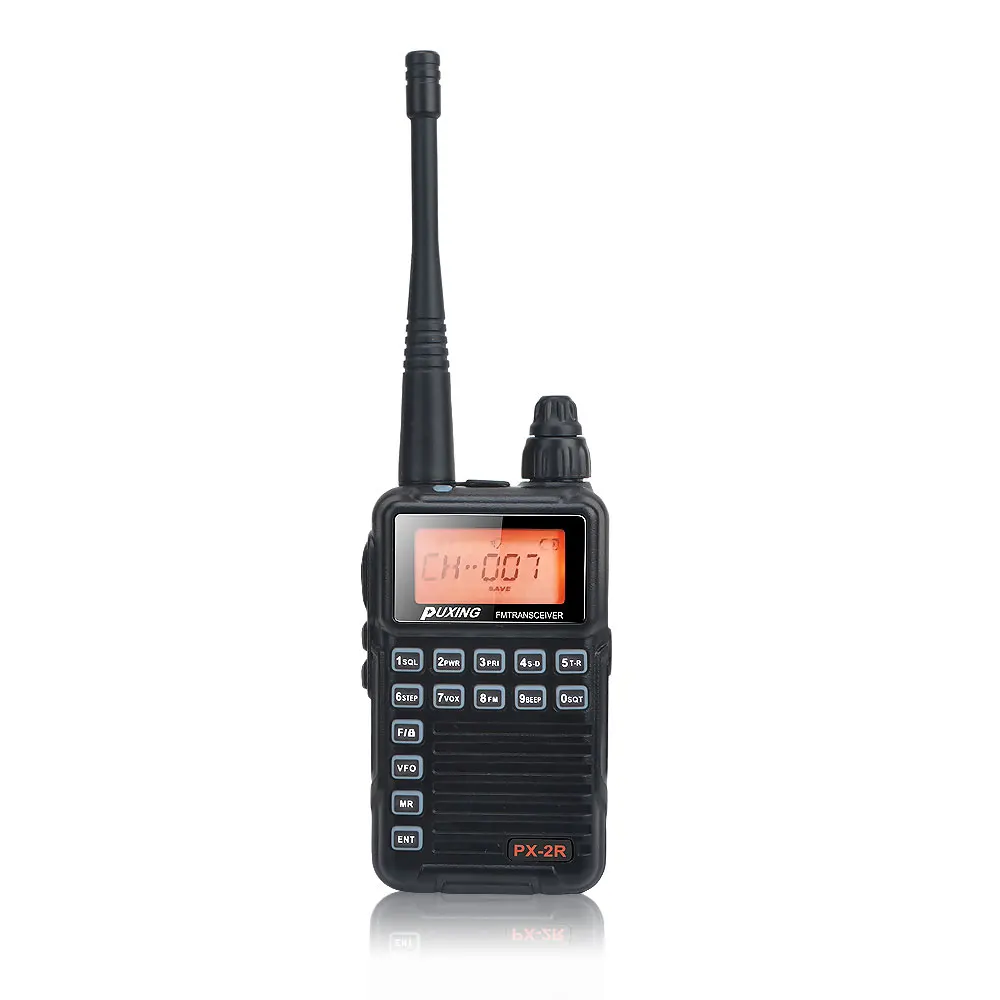 

PX Radio PUXING PX-2R Mini Compact 400-470MHz UHF Single band Transmission, VHF UHF dual band reception 2W FM VOX Walkie Talkie