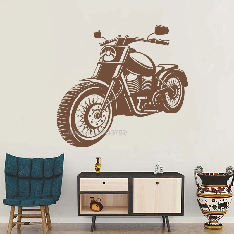 Наклейки на стену для любителей мотоцикла гостиной спальни детской комнаты