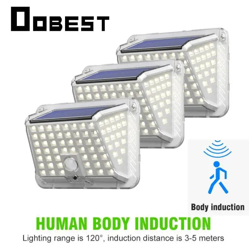 

New Style Outdoor Solar Street Lights LED Solar Sunlight Motion Sensor Wall Lamp Waterproof Garden Street Lighting Decoration