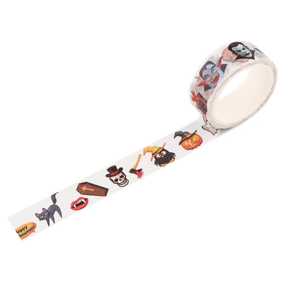 

LX683 The Terrifying Hallowmas Washi Tape Adhesive Tapes DIY Masking Tape Funny Stickers Decorative Stationery Tapes