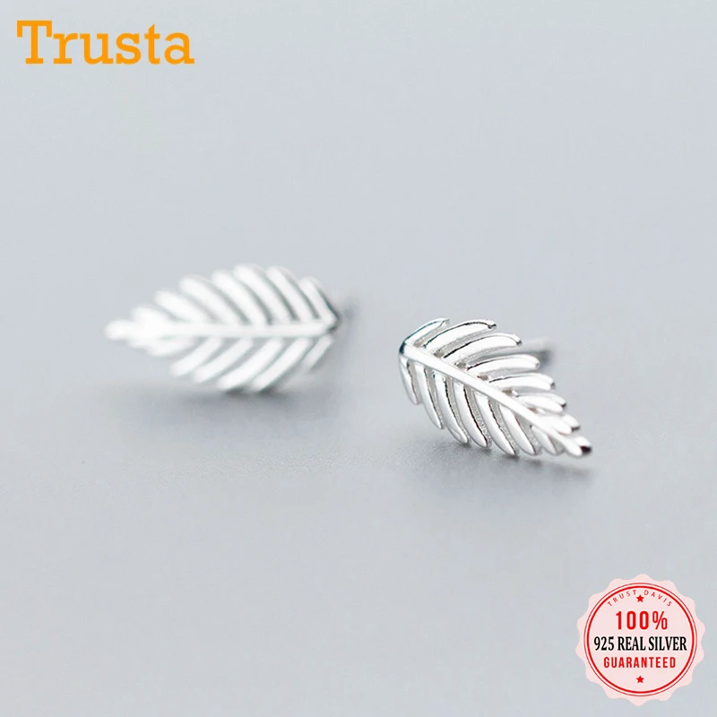 Женские маленькие серьги пусеты Trusta серебро 925 пробы 13 мм х 7 подарок для школьниц