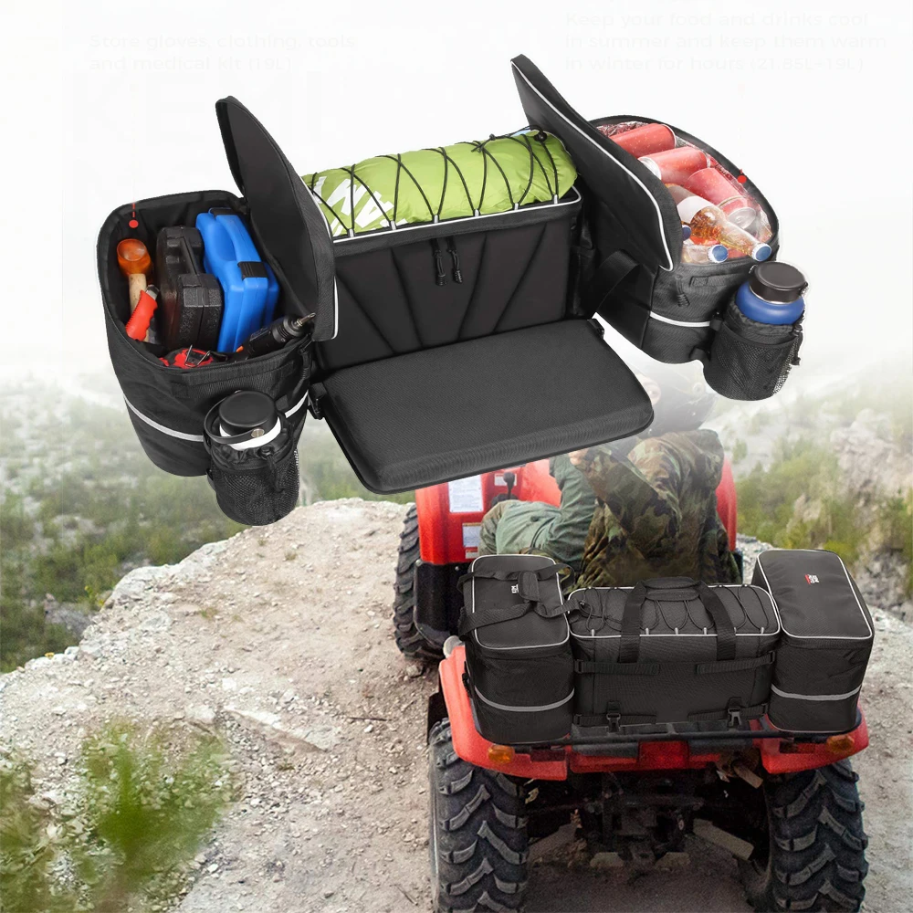 ATV   Rear Rack Seat Bag Compatible with Polaris Sportsman Trail boss for Cf moto for Can-am for Arctic Cat for Yamaha FZ