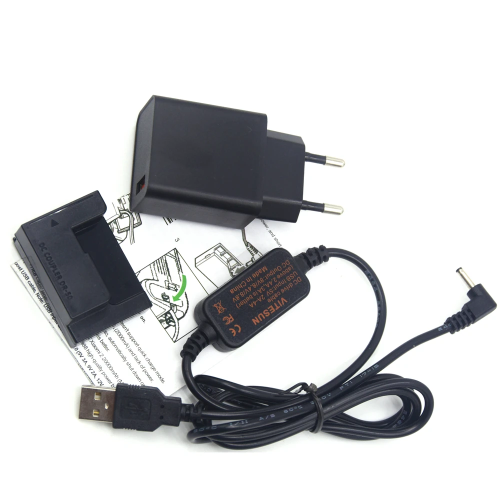 Внешний аккумулятор CB-2LZE USB-кабель + переходник DR-50 NB-7L NB7L поддельная батарея