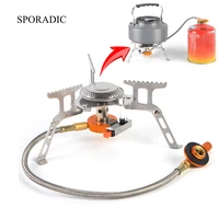 outdoor gas stove camping gas burner folding furnace stove tourist equipment hiking split 3500w picnic camping accesorios