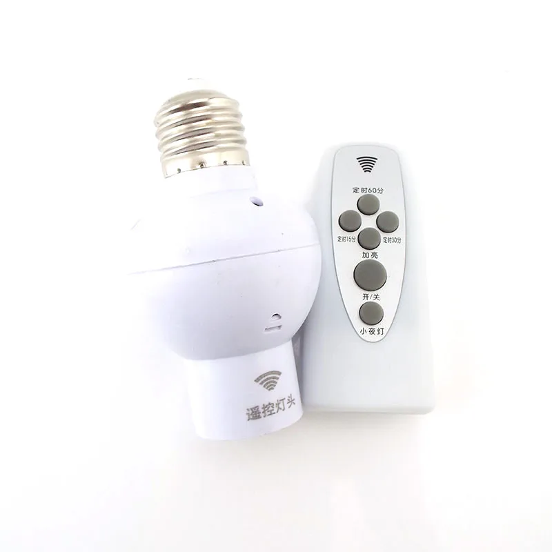 

Infrared Wireless Remote Control Lamp Holder Dimmable Timer Bulb Cap Socket Lamp Base For Corridor Stairs Indoor Night Light