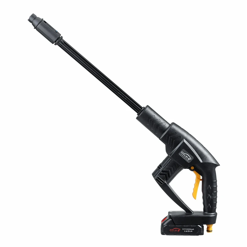 Купить 21 в Беспроводная портативная Автомойка высокого давления с литий-ионной батареей 10 000 мАч и водяным шлангом 5 м