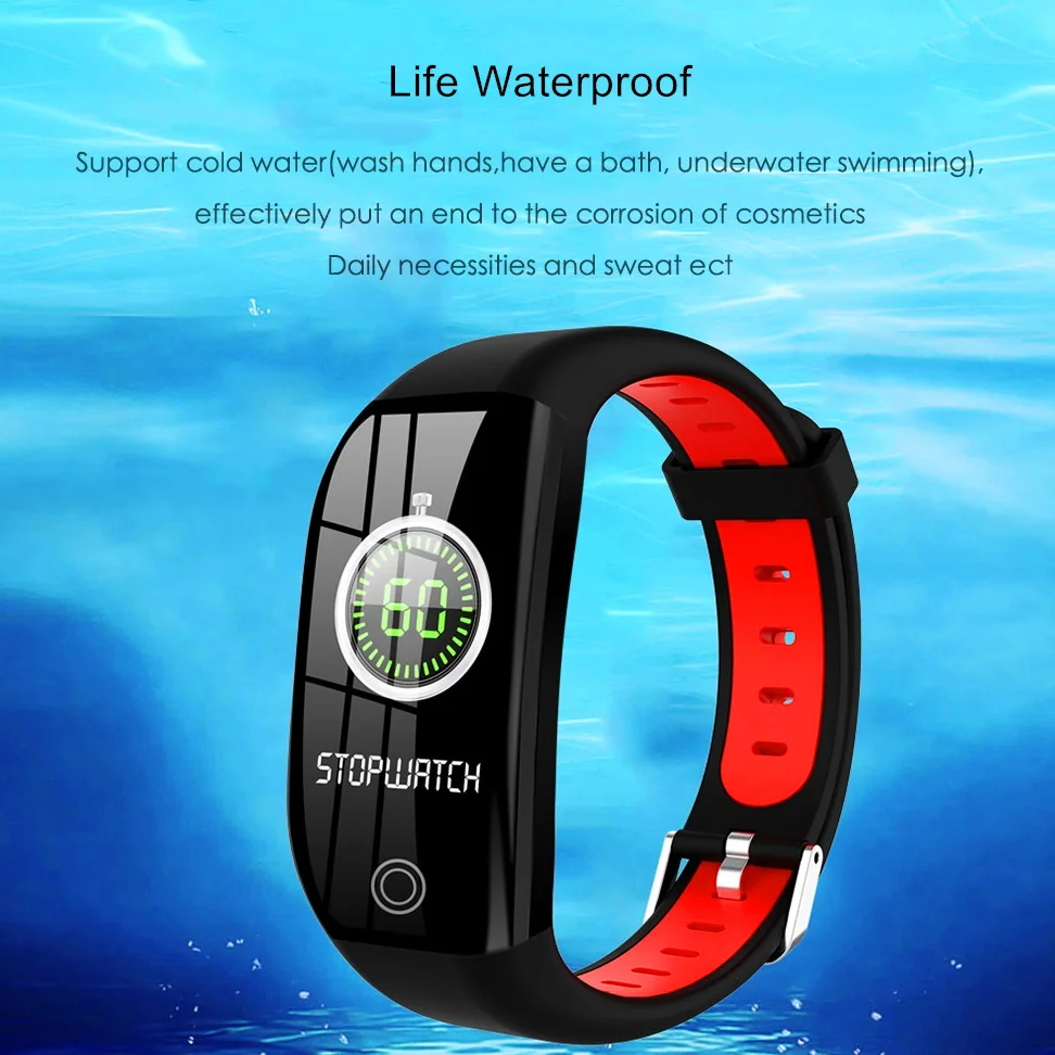 F 21 большой экран 1 14 дюймов Смарт часы браслет фитнес трекер здоровье шагомер для