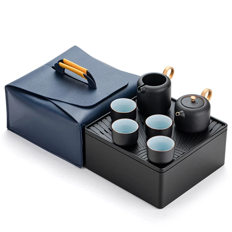 

Роскошный винтажный чайный набор, керамический Японский портативный чайник ручной работы, Женский чайный набор, подарочный набор, игра, чай...