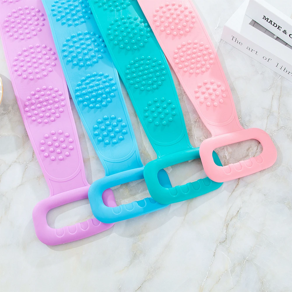 Двусторонняя Массажная щетка для ванной из силикона с эффектом