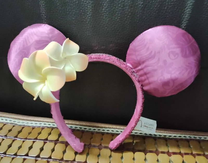 

AULANI Гавайский Плюмерия цветок Минни Микки уши повязка на голову