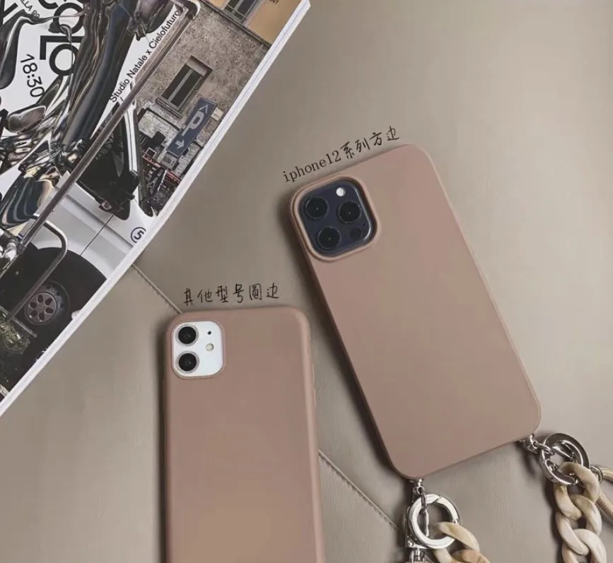 

100pcs INS 3-in-1 Crossbody Lanyard Necklace Marble chain silicone case for iphone 12 Pro Max 12 MiNi 11 Pro XR X XS Max 7 case