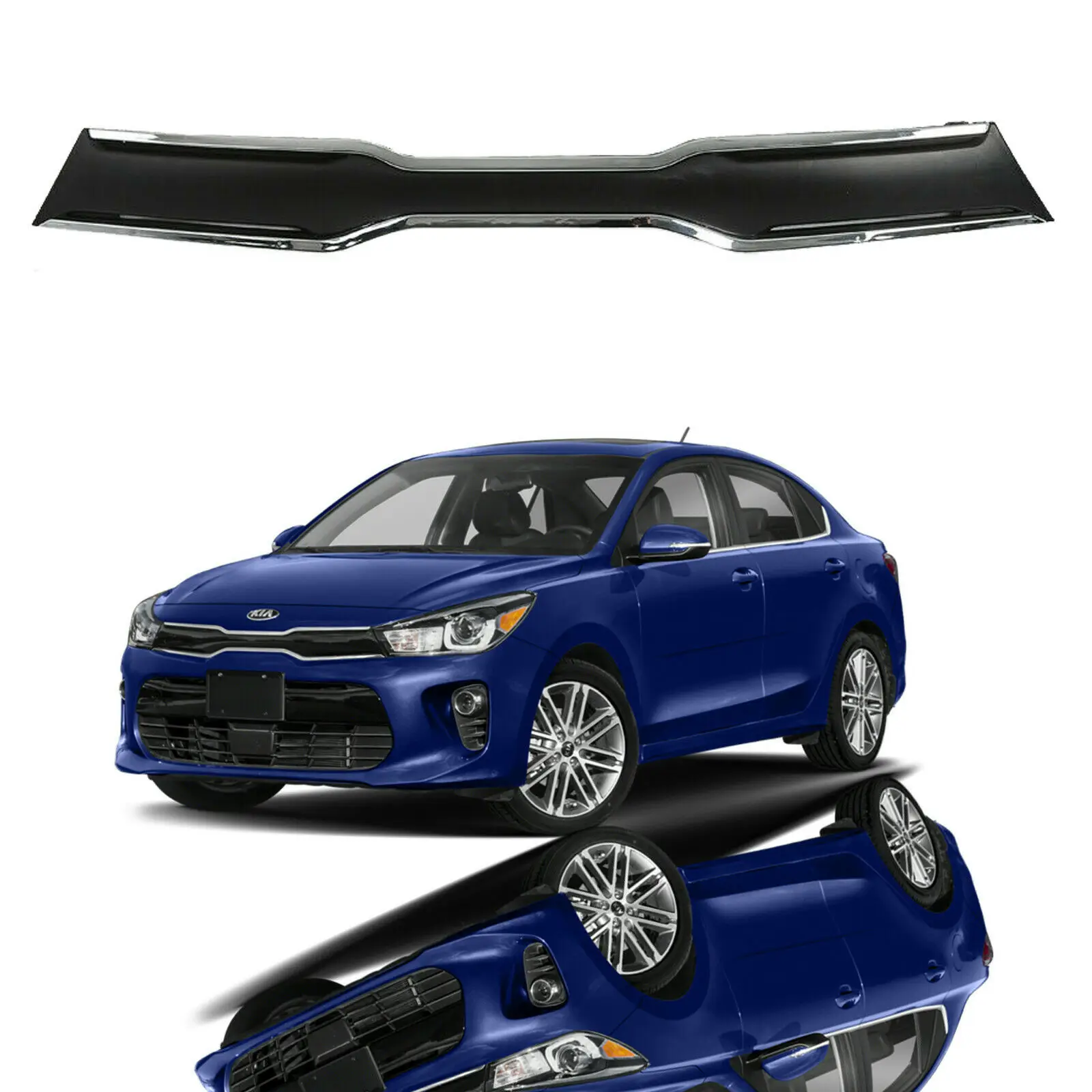 

For 2018 2019 2020 Kia Rio Front Upper Bumper Grill Grille Replacement Chrome