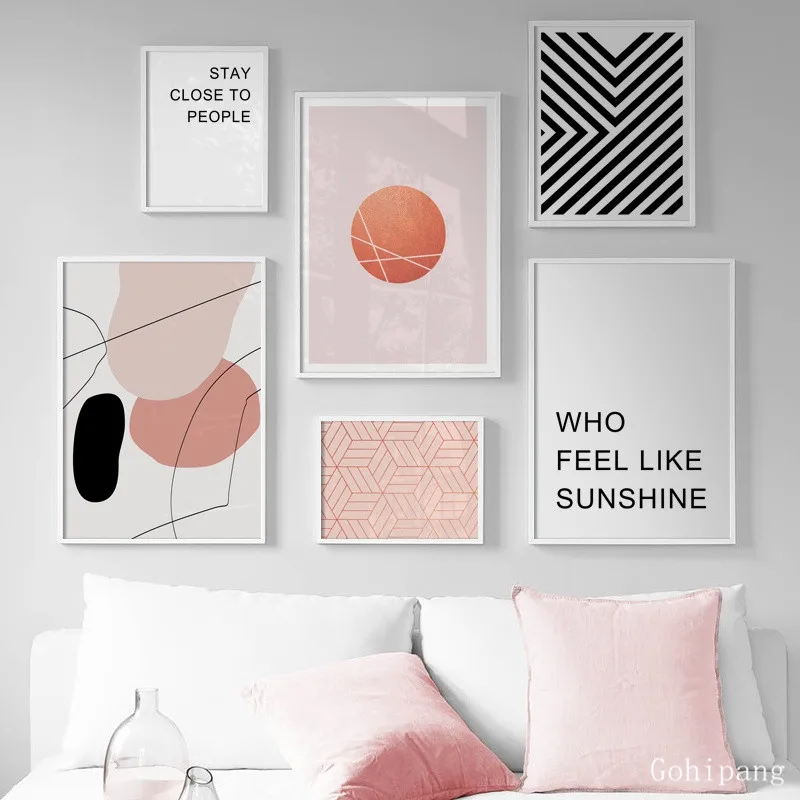 Настенная Картина на холсте модульное украшение для дома круглая Геометрическая