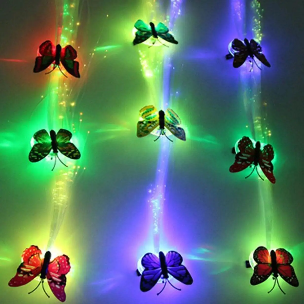 

5PCS LED Light Up Fiber Optic Barrettes Hairpin Hair Clip Hair Flash Clip Braid for Kids Women Girls Wedding New Year Party Gift