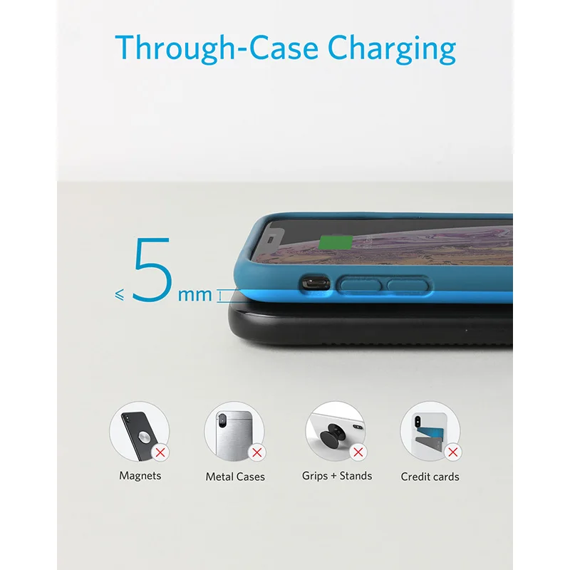 anker wireless charger powerwave base pad qi certified 7 5w for iphone 11 10w for galaxy s10 and moreno ac adapter free global shipping