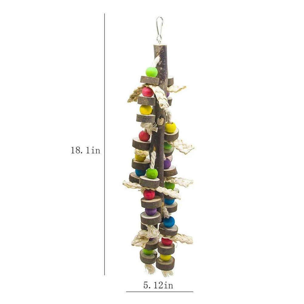 

Pet Parrot Colorful Beads Blocks Hanging Cage Decor Climbing Playing Chew Toy