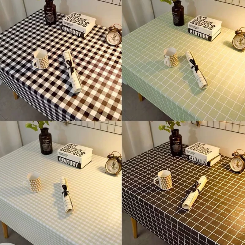 

Woven Table Cloth PVC Waterproof Oilproof Dining Tablecloth Kitchen Decorative Rectangular Coffee Cuisine Party Table Cover Map