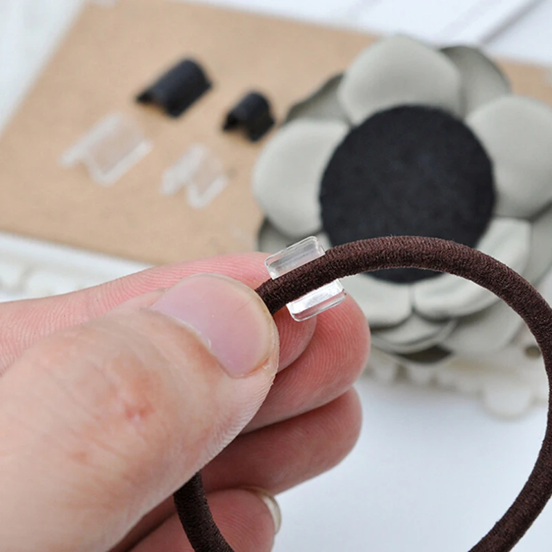 100 шт. эластичная резинка для волос пряжки женщин и девушек сделай сам лента