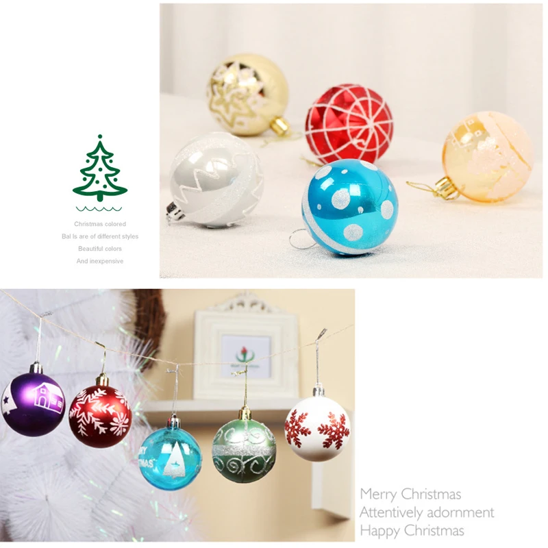 12/24 шт. декоративные шарики для украшения ёлки 6 см|Декоративные мячи| |