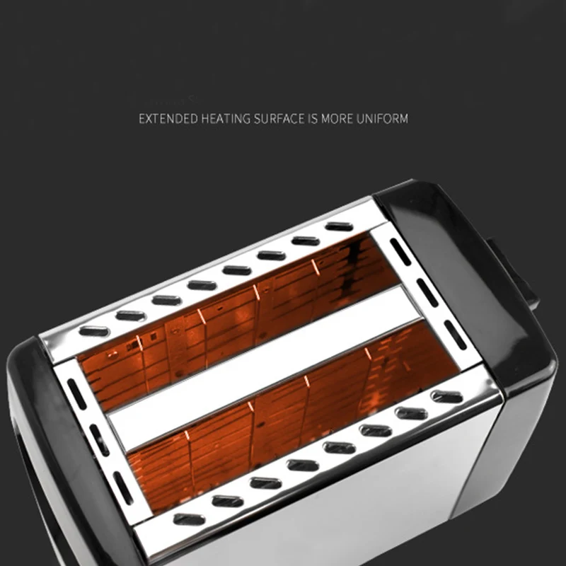 Автоматический тостер с 2х широкими прорезями для 4х дисков 6х шелковых ступеней