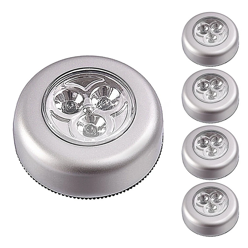 

3W LED Mini Touch Light Night Lights Wireless Stick-on Cabinet Lights Outdoor Car Lamp Hanging Wall Lamps Kitchen Wardrobe