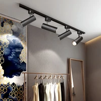 cob led track light 12w 20w 30w rail lamp indoor lighting angle adjustable spotlight clothing store home ac110v ac 220v 240v