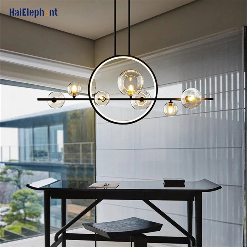 Скандинавский светодиодный стеклянный купол подвесные светильники современные