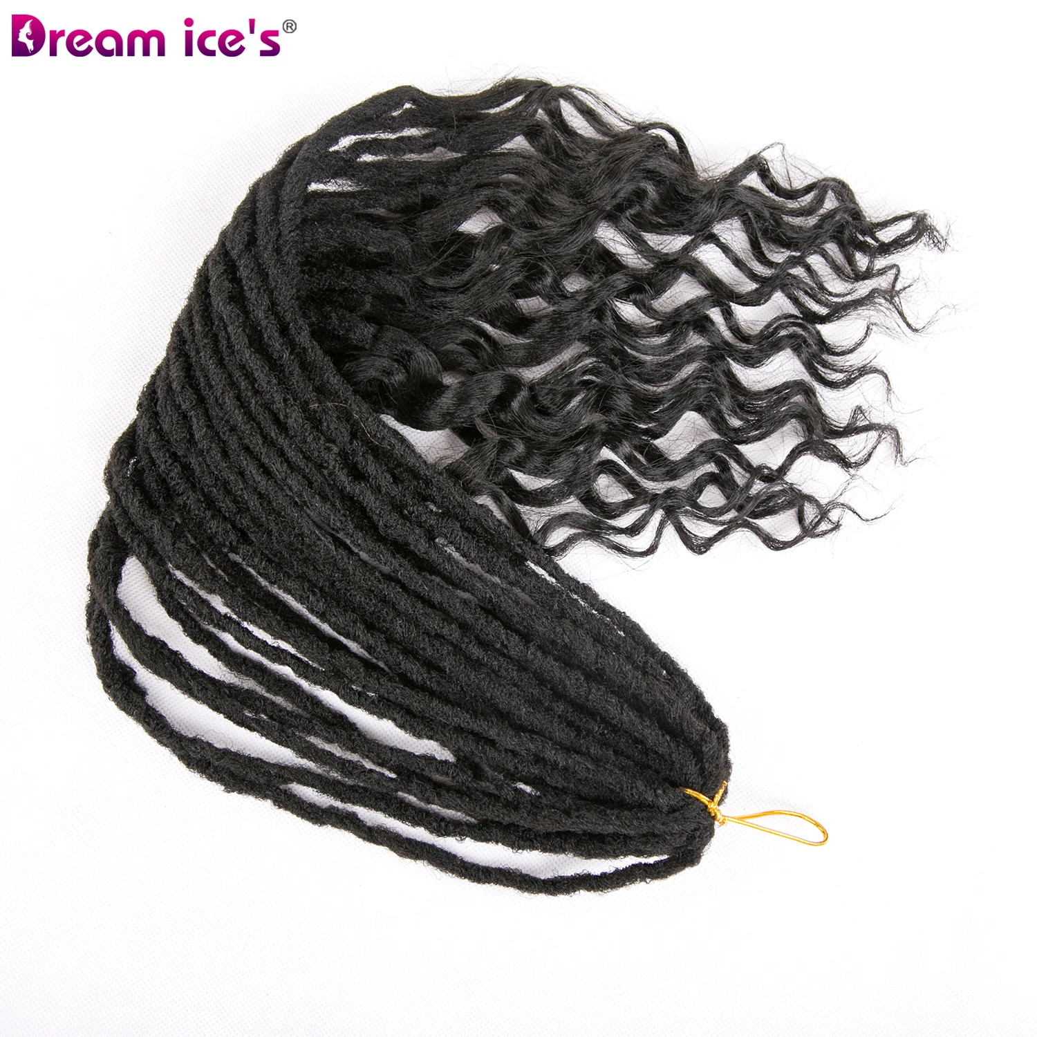 

African Synthetic Faux Locs Crochet Braid Hair Dreadlocks Hair Extensions 24" Long Fiber Passion 24 roots/pack For Black Women