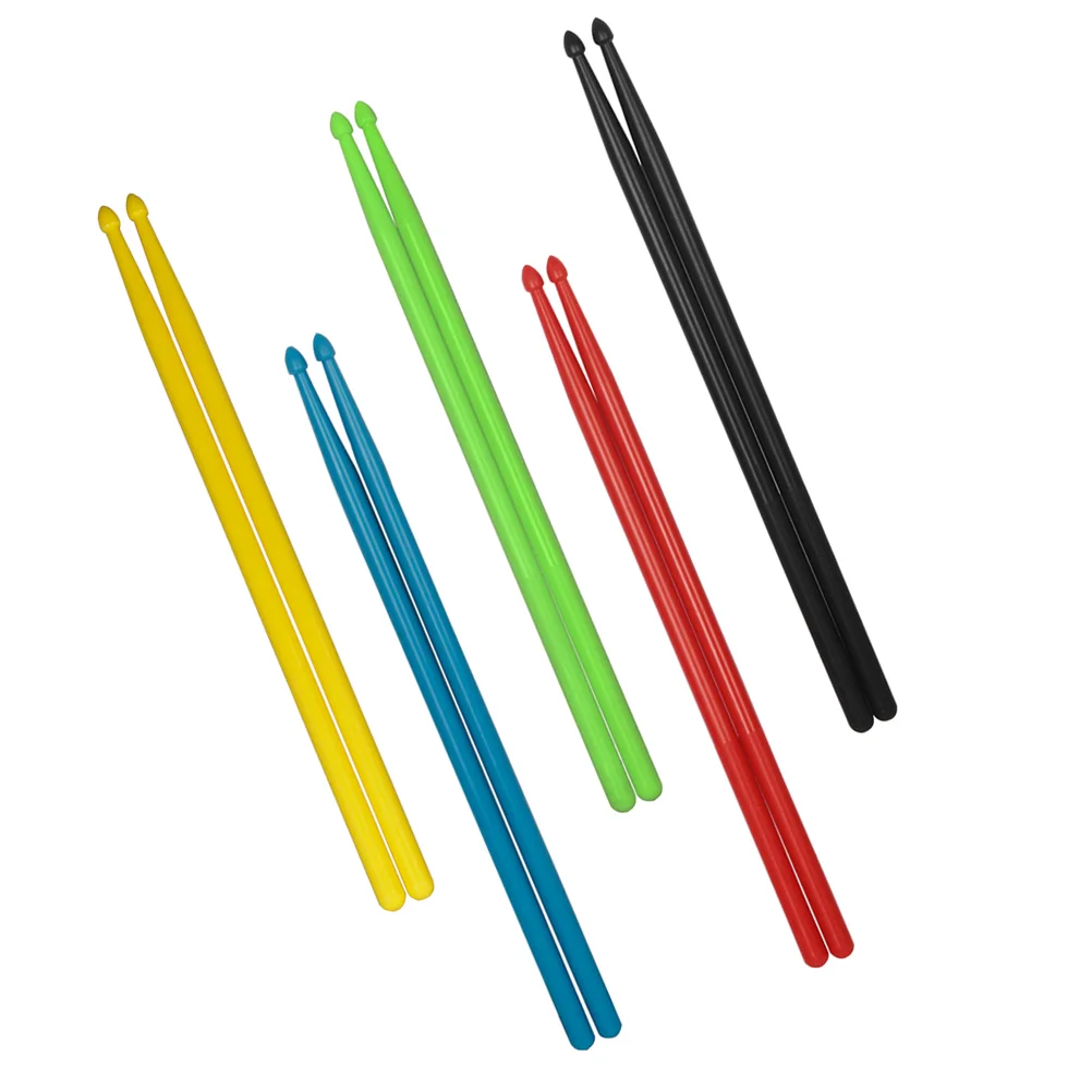

5 Pairs Drum Sticks Drumsticks Percussion Instrument Accessories (Assorted Color)