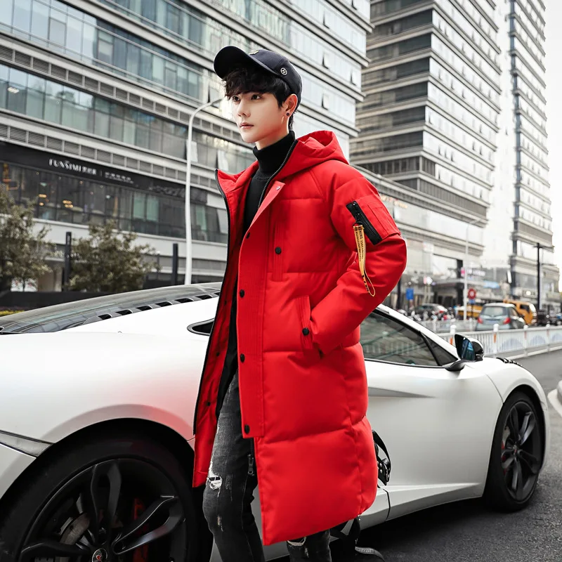Длинные парки зимняя куртка мужская 2019 новая теплая ветрозащитная Повседневная